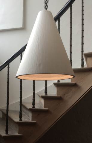 Plaster Cone Hanging Light